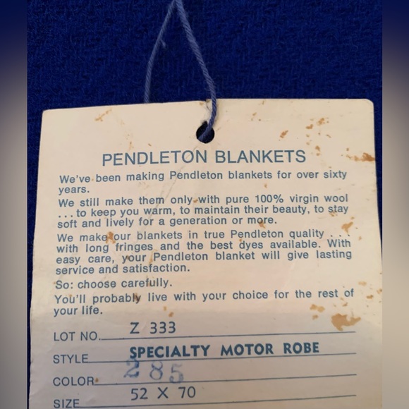 NWT Vintage Limited Ed Portland Rose City Pendleton Blanket 52 x 70 Virgin Wool - Picture 8 of 10